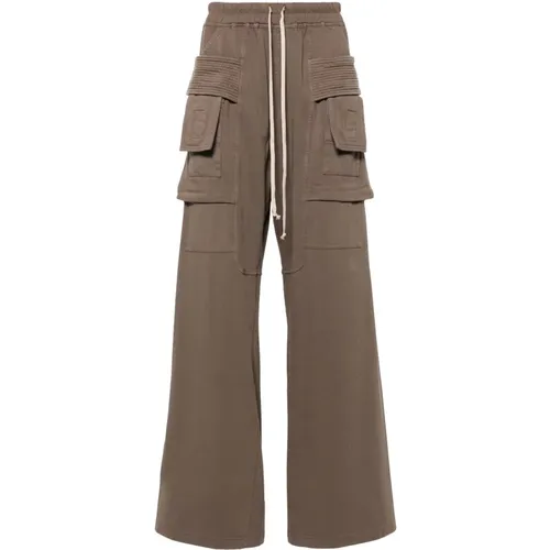 Cargo Pocket Grey Trousers , male, Sizes: S - Rick Owens - Modalova