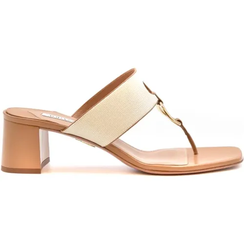 Cream Sandals Elegant Design , female, Sizes: 8 UK - Aquazzura - Modalova