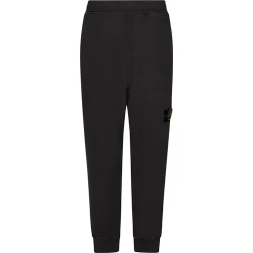 Grey Elasticated Trousers with Ribbed Bottom , male, Sizes: M, L, S, XL - Stone Island - Modalova