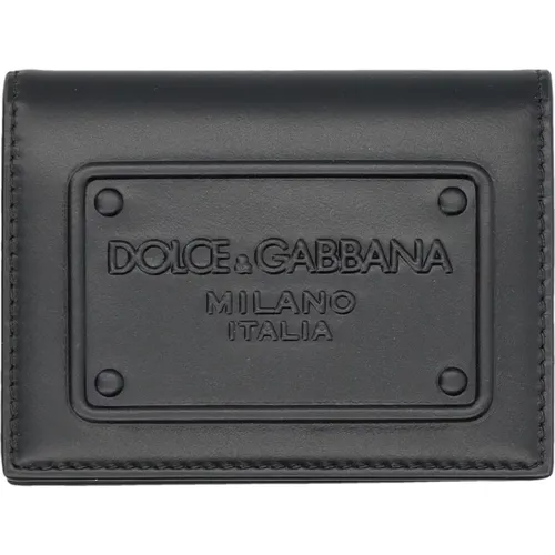 Card Holder with Embossed Logo , male, Sizes: ONE SIZE - Dolce & Gabbana - Modalova
