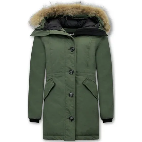 Down Jacket with Fur Hood Women - 7602 , female, Sizes: M, S - Matogla - Modalova