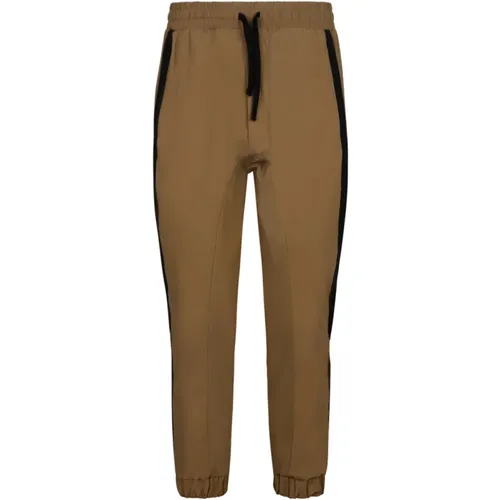 Beige and Black Track Pants with Stripe Detailing , male, Sizes: M - Thom Krom - Modalova