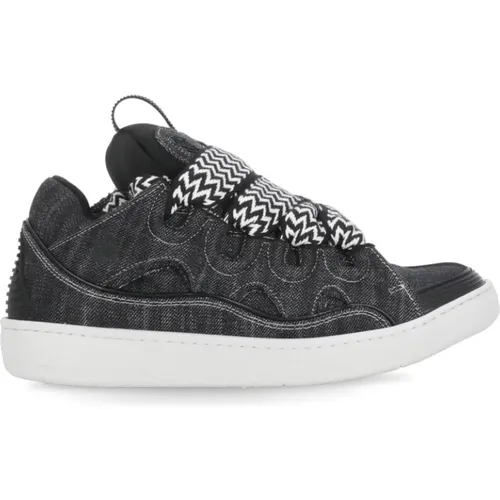 Cotton Sneakers with Herringbone Detail , female, Sizes: 4 UK, 8 UK, 3 UK, 7 UK, 6 UK, 5 UK - Lanvin - Modalova