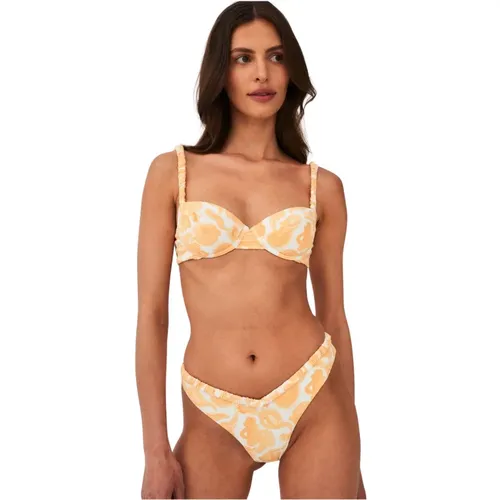 Gelber Pinsel Bikini Top , Damen, Größe: S - Undress Code - Modalova