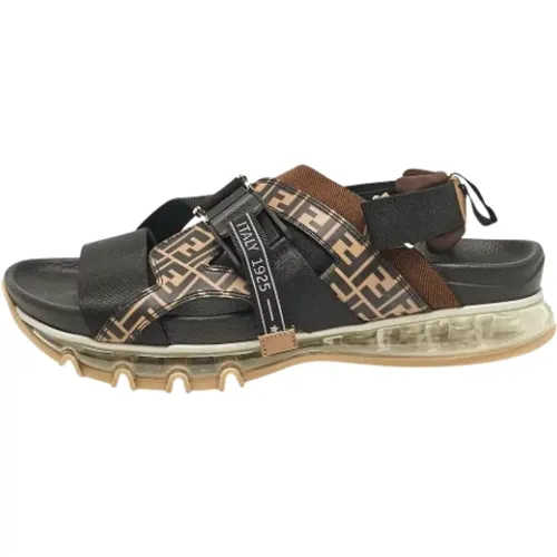 Pre-owned Canvas sandals , male, Sizes: 9 UK - Fendi Vintage - Modalova