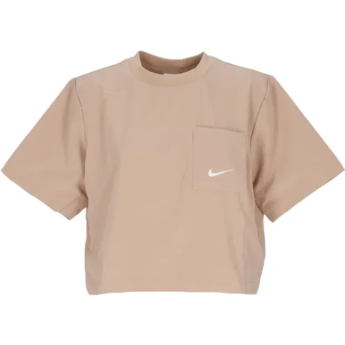 Modern Boxy Top Short-Sleeved T-Shirt , female, Sizes: L - Nike - Modalova