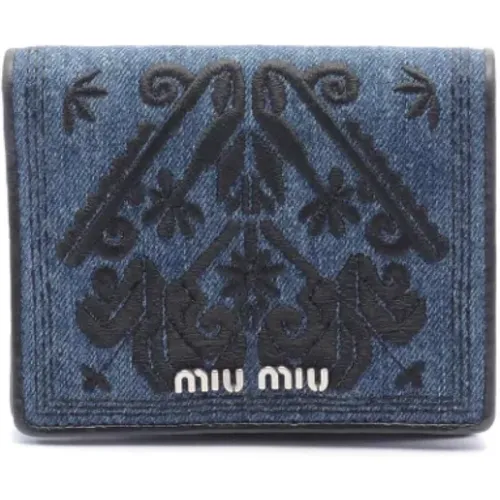 Pre-owned Leather wallets , female, Sizes: ONE SIZE - Miu Miu Pre-owned - Modalova