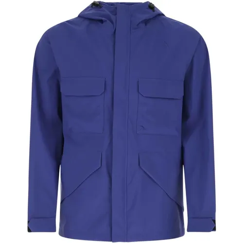 Elektrisch Blaue Windbreaker Jacke , Herren, Größe: L - Woolrich - Modalova
