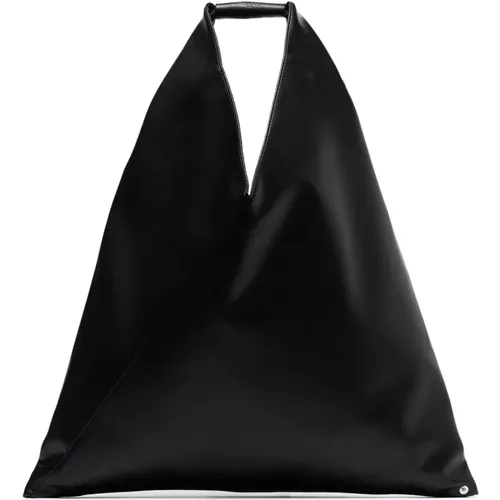 Schwarze Klassische Japanische Handtasche - MM6 Maison Margiela - Modalova