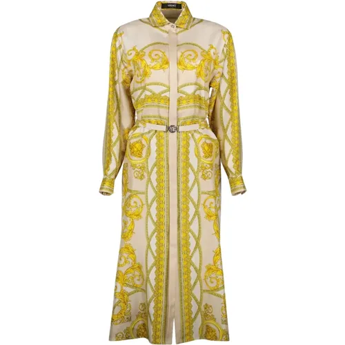 Silk Shirt Dress La Coupe des Dieux , female, Sizes: XS - Versace - Modalova