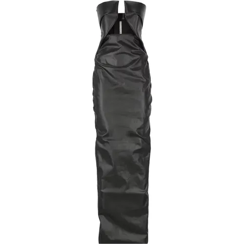 Cotton Dress with Cut Out Detail , female, Sizes: XS - Rick Owens - Modalova