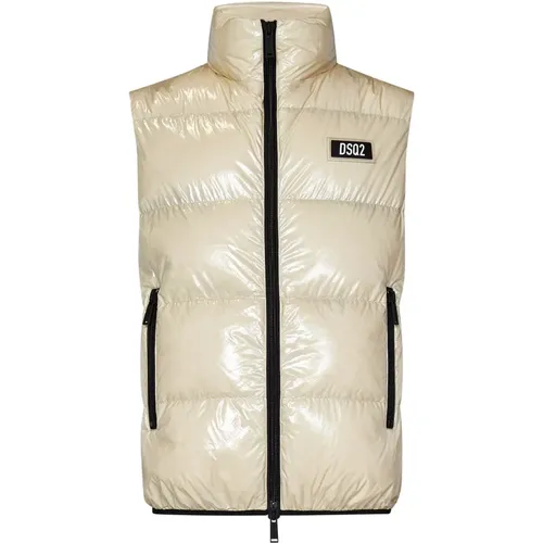 White Ultra Light Down Vest Jacket , male, Sizes: S, L, M, XL - Dsquared2 - Modalova