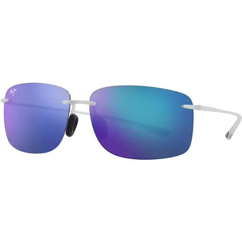 Polarized Blue-Violet Mirrored Sunglasses , female, Sizes: 62 MM - Maui Jim - Modalova