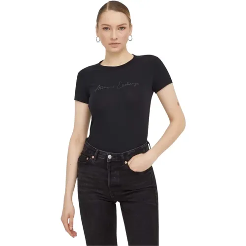 T-Shirts , female, Sizes: M, L - Armani Exchange - Modalova