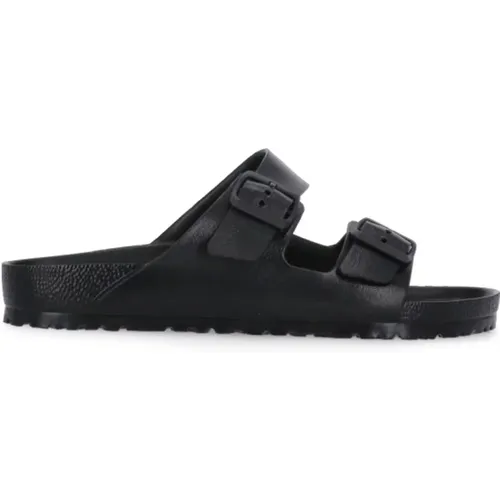 Bequeme schwarze Slider , Herren, Größe: 43 EU - Birkenstock - Modalova