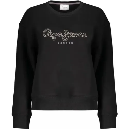 Logo Print Baumwoll-Sweatshirt für Damen , Damen, Größe: S - Pepe Jeans - Modalova