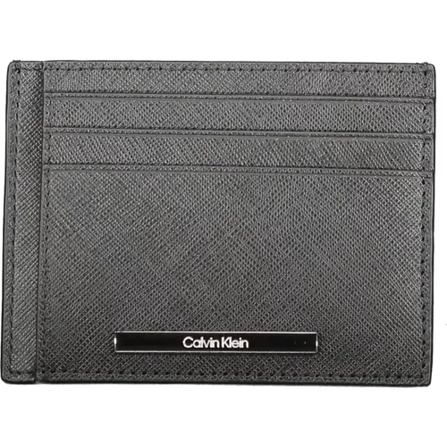 Herren Geldbörse Schwarz Kartenhalter Kontrast Logo - Calvin Klein - Modalova