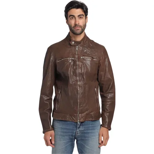 Leather Jackets , male, Sizes: L - Dfour - Modalova