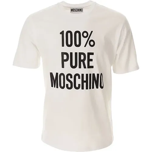 Kurzarm T-Shirt , Herren, Größe: S - Moschino - Modalova
