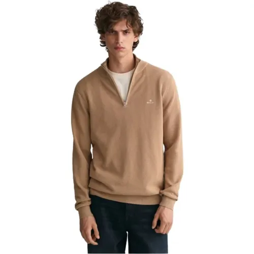 Classic Cotton Piqué Half-Zip Sweater , male, Sizes: M, 4XL, S, XL, 3XL, 2XL, L - Gant - Modalova