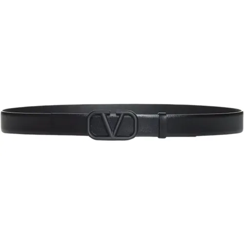 VLogo Signature Leather Belt , male, Sizes: 95 CM - Valentino Garavani - Modalova