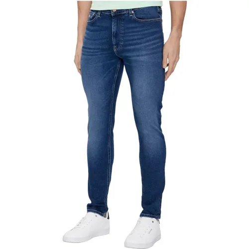 Skinny Jeans Frühling/Sommer Kollektion , Herren, Größe: W36 L32 - Tommy Jeans - Modalova