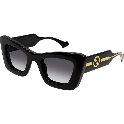 Stilvolle Sonnenbrille Schwarz Gg1552S , Damen, Größe: 49 MM - Gucci - Modalova