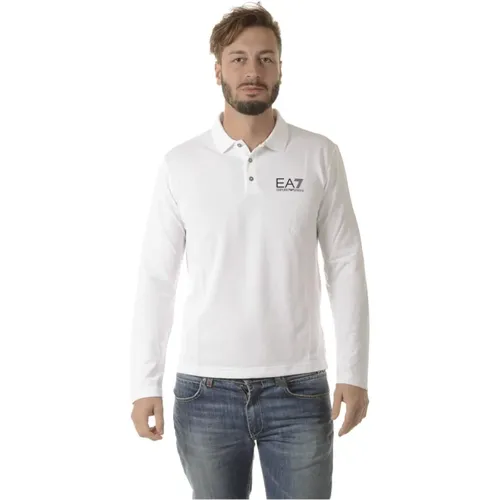 Klassisches Polo Shirt für Männer , Herren, Größe: M - Emporio Armani EA7 - Modalova