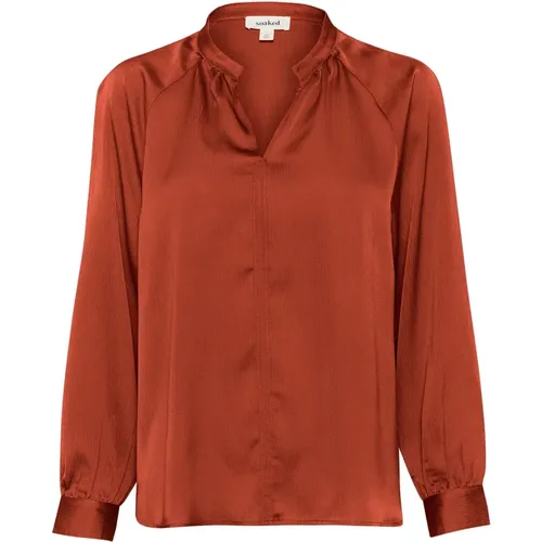 Elegant Siloana Blouse in Russet , female, Sizes: XL, M, XS, S, 2XL, L - Soaked in Luxury - Modalova