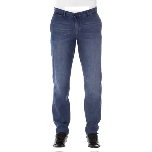 Denim Jeans - Button and Zip Closure , male, Sizes: XS, 5XL, M - Trussardi - Modalova