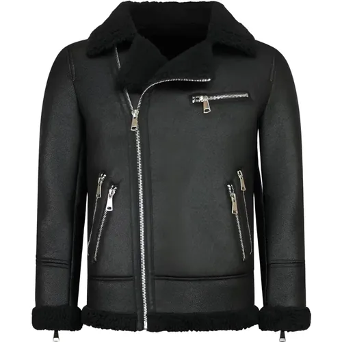Lammy Coat Men Jacket - Fake Fur Jacket - Qq510 , male, Sizes: S, M - Enos - Modalova