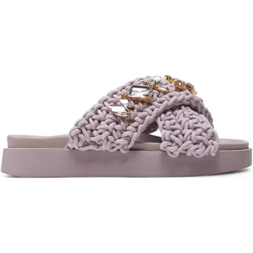 Bohemian Glamour Sandalen mit Edelsteinen , Damen, Größe: 40 EU - Inuikii - Modalova