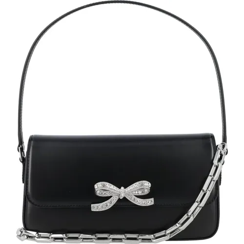 Baguette Handbag with Diamond Bow , female, Sizes: ONE SIZE - Self Portrait - Modalova
