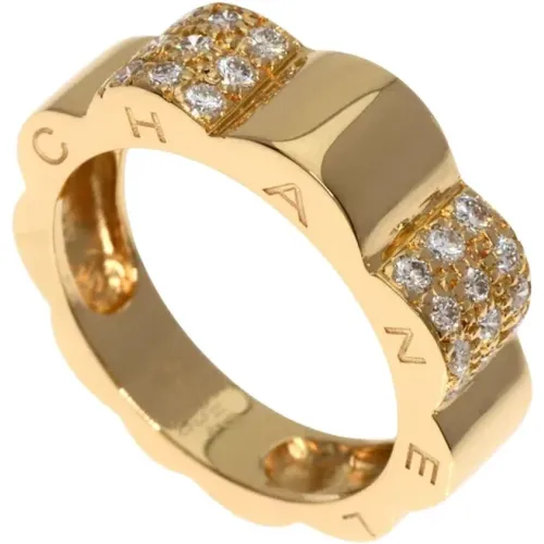 Pre-owned Gold rings , female, Sizes: ONE SIZE - Chanel Vintage - Modalova