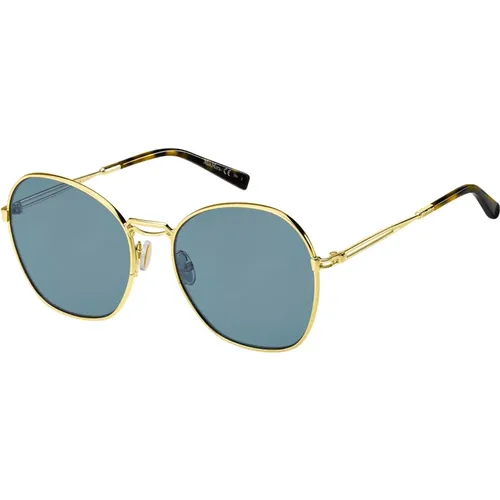Gold/Blue MM Bridge III Sunglasses , female, Sizes: 57 MM - Max Mara - Modalova