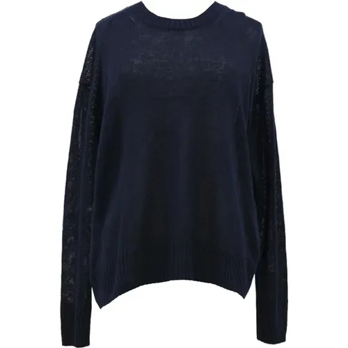 Black Navy Beach Sweater , female, Sizes: L - C.T.plage - Modalova