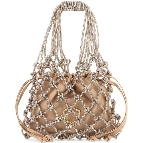 Crystal Thread Mini Handbag , female, Sizes: ONE SIZE - Hibourama - Modalova