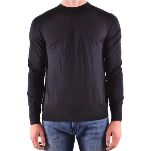 Wool Sweater with Vent Hole , male, Sizes: S - Emporio Armani - Modalova