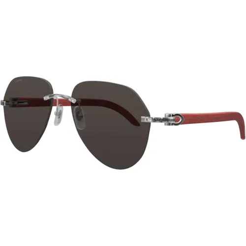 Sunglass , unisex, Sizes: ONE SIZE - Cartier - Modalova