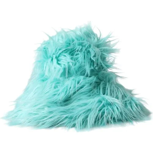 Mint Fur Bucket Hat , female, Sizes: 57 CM - Dolce & Gabbana - Modalova