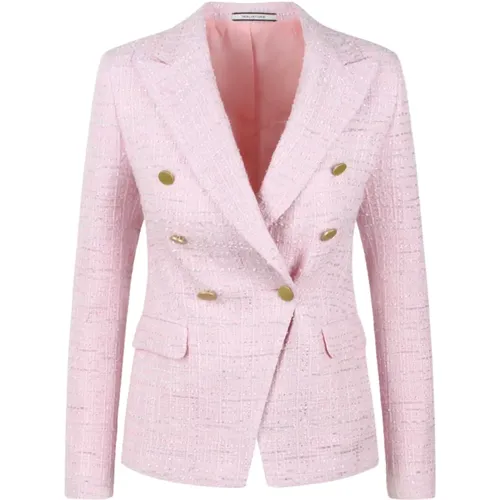 Tweed Double-Breasted Blazer , female, Sizes: XS, M, S, L - Tagliatore - Modalova