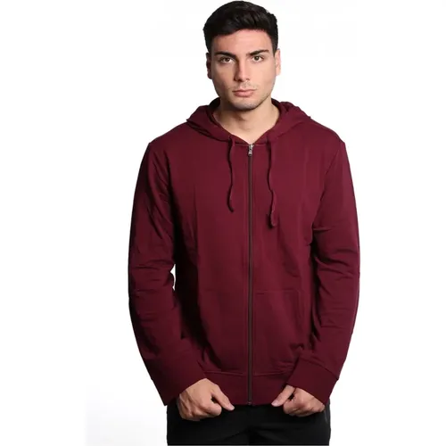 Bordeaux Kapuzen-Sweatshirt mit Reißverschluss , Herren, Größe: 2XL - Polo Ralph Lauren - Modalova