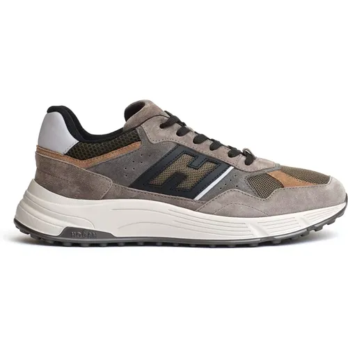 Leichte Wildleder-Sneaker in Taupe , Herren, Größe: 39 EU - Hogan - Modalova