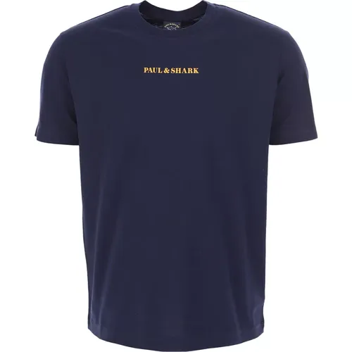 Blaue T-Shirts und Polos , Herren, Größe: S - PAUL & SHARK - Modalova