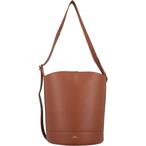 Hazelnut Ana Bucket Bag , female, Sizes: ONE SIZE - A.p.c. - Modalova