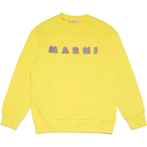 Crew-neck Sweatshirt mit Rainbow-Logo - Marni - Modalova