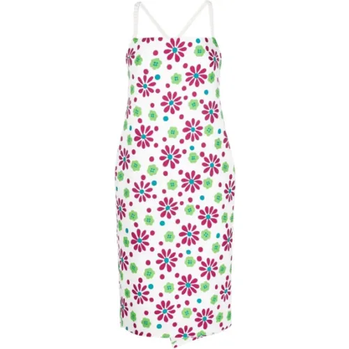 Floral Print Midi Dress , female, Sizes: M - Saint Laurent - Modalova