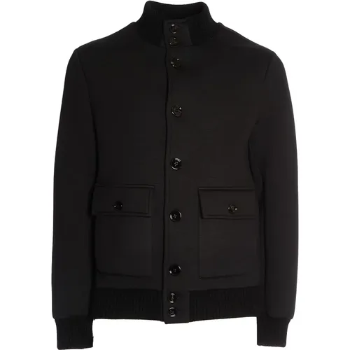 Schwarze Neopren Bomberjacke Dondup - Dondup - Modalova