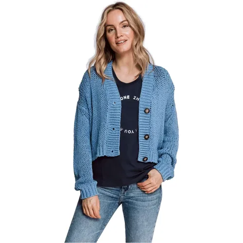 Cardigan Gloria Blau , female, Sizes: XL, L - Zhrill - Modalova