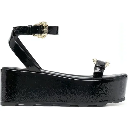 Flat Sandals , female, Sizes: 5 UK - Versace Jeans Couture - Modalova